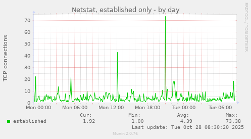 Netstat, established only