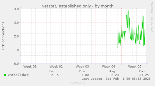 Netstat, established only